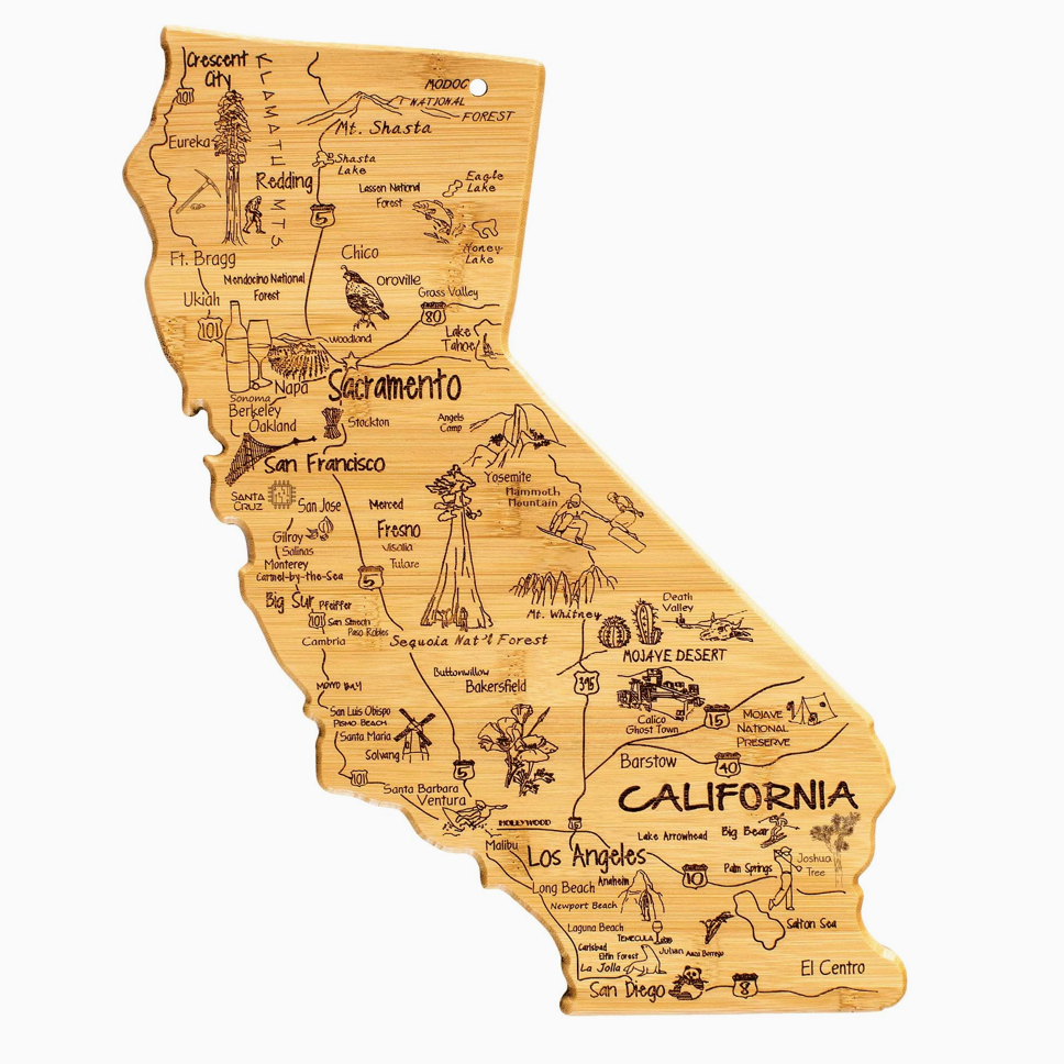 California Destinations - Bamboo Cutting Board