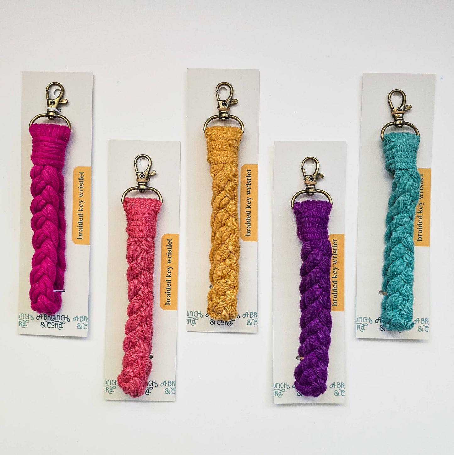 Macrame Key Wristlets - Brights (5) Pack