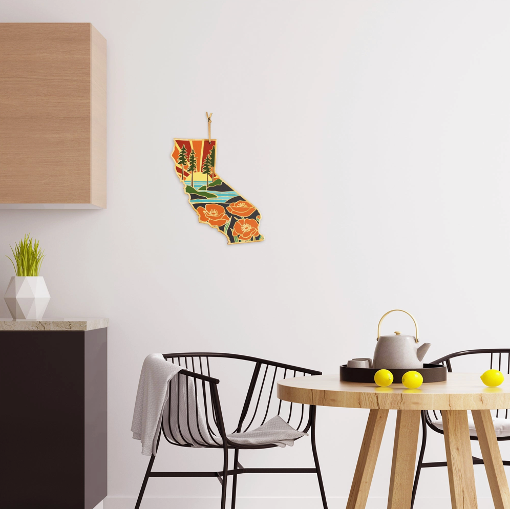 California Cutting Board with Artwork