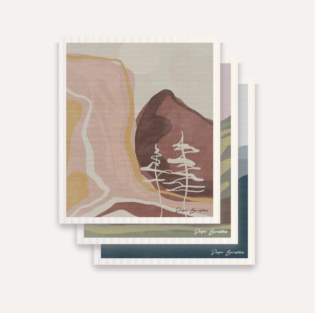 Swedish Dishcloths: Landscape Combo Set of Three