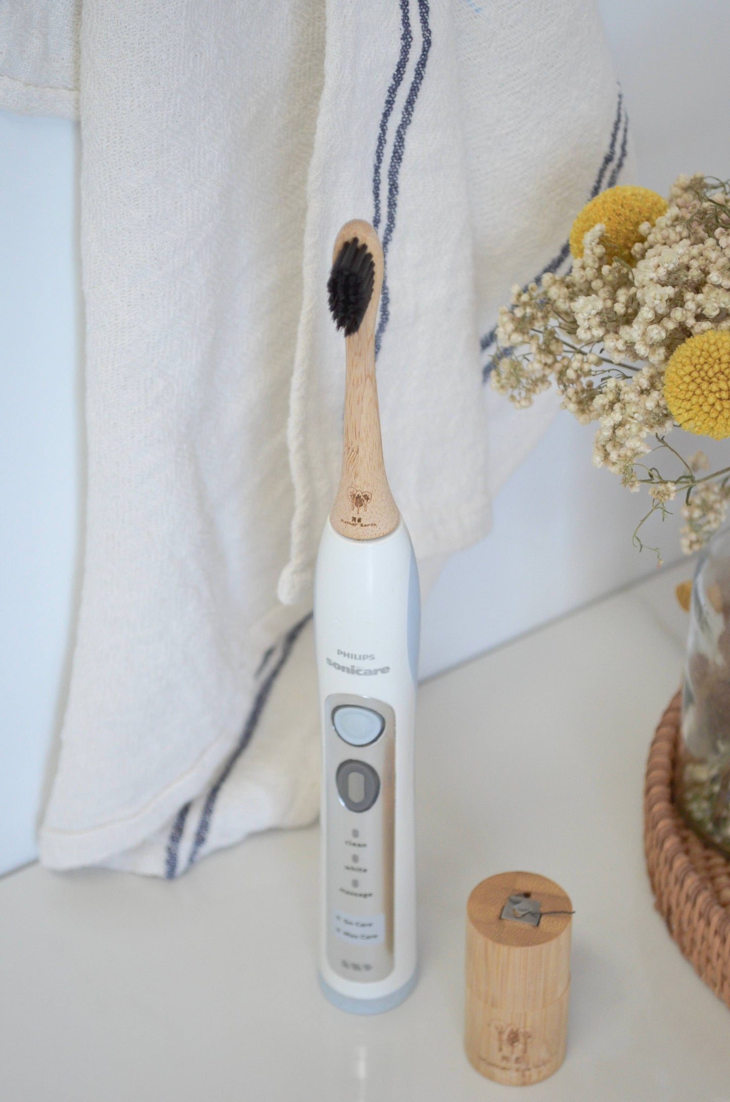 4-Pack Bamboo Electric Toothbrush Heads- Sonicare Compatible