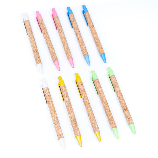Cork Ballpoint Pens - Eco-Friendly Set of 5