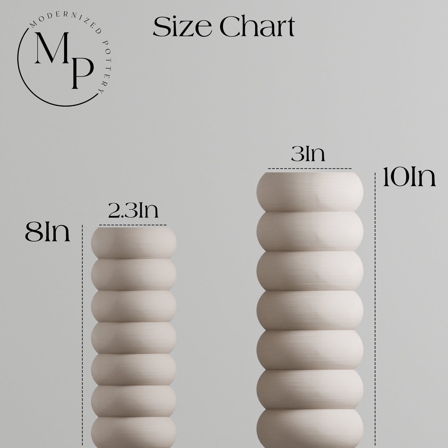 Modern Round Vase | Stacked Collection
