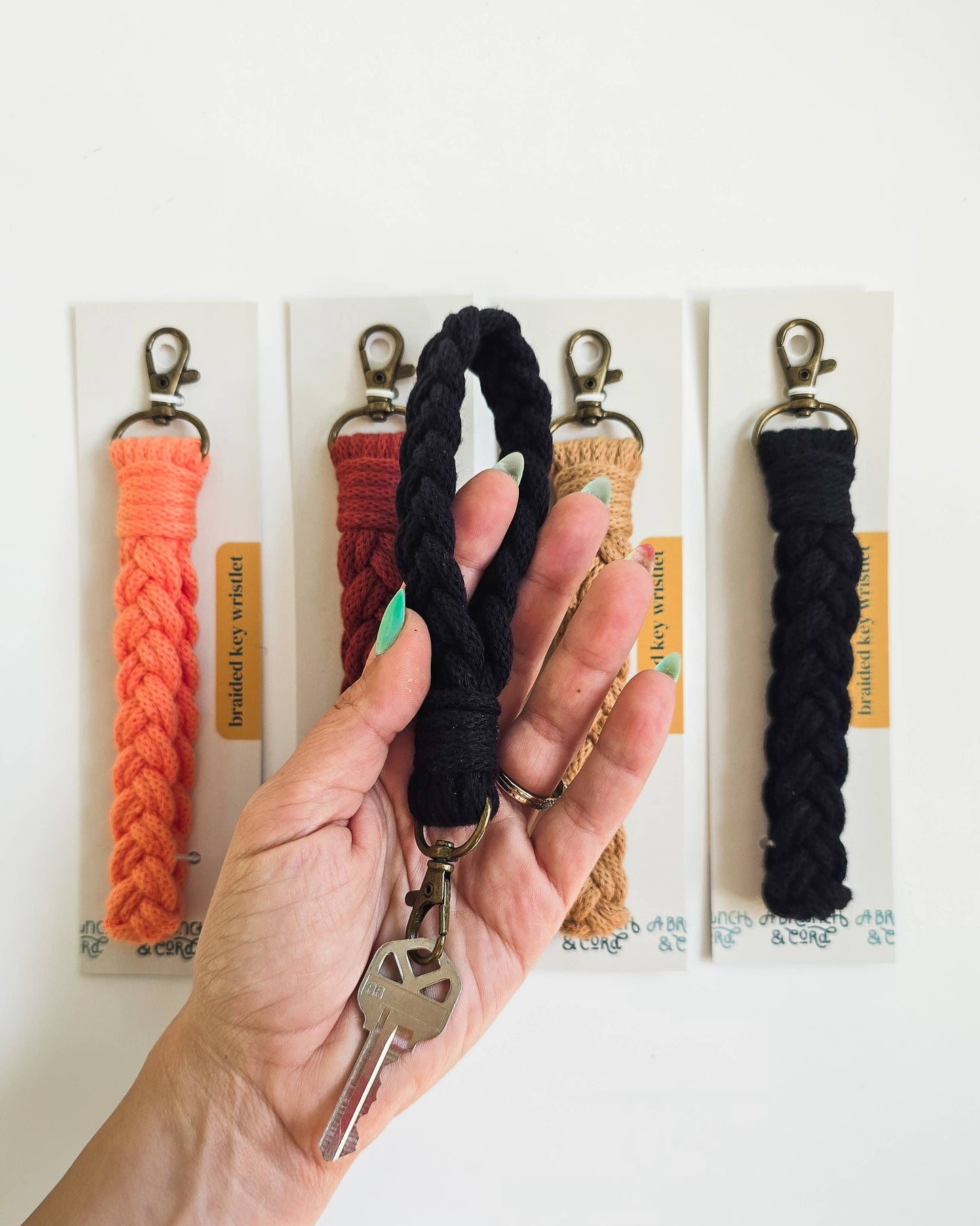Braided Key Wristlets - Neutrals (4) Pack