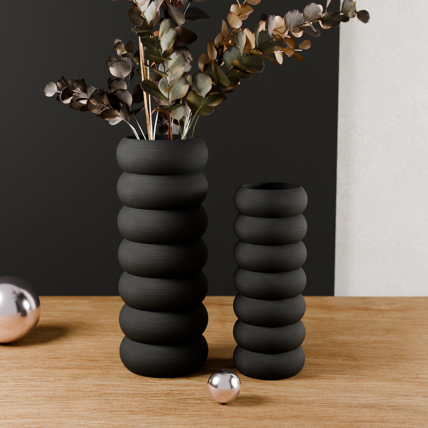 Modern Round Vase | Stacked Collection