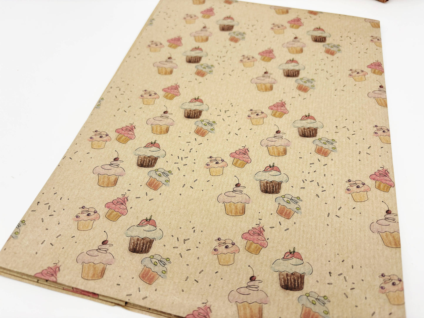 Cupcakes Recycled Kraft Wrapping Paper