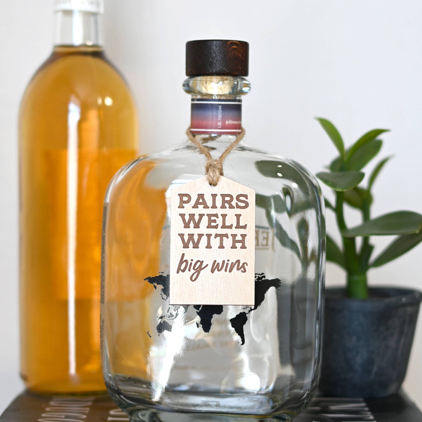 Pairs Well With Big Wins Bottle Tag