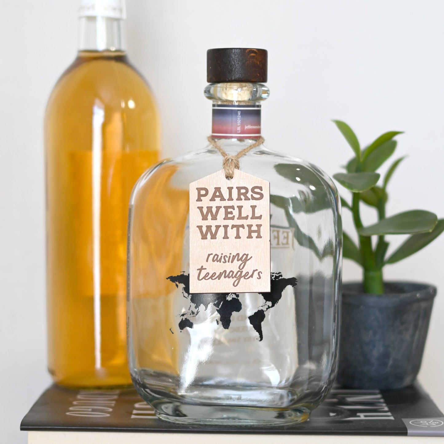 Pairs Well With Raising Teenagers Bottle Tag