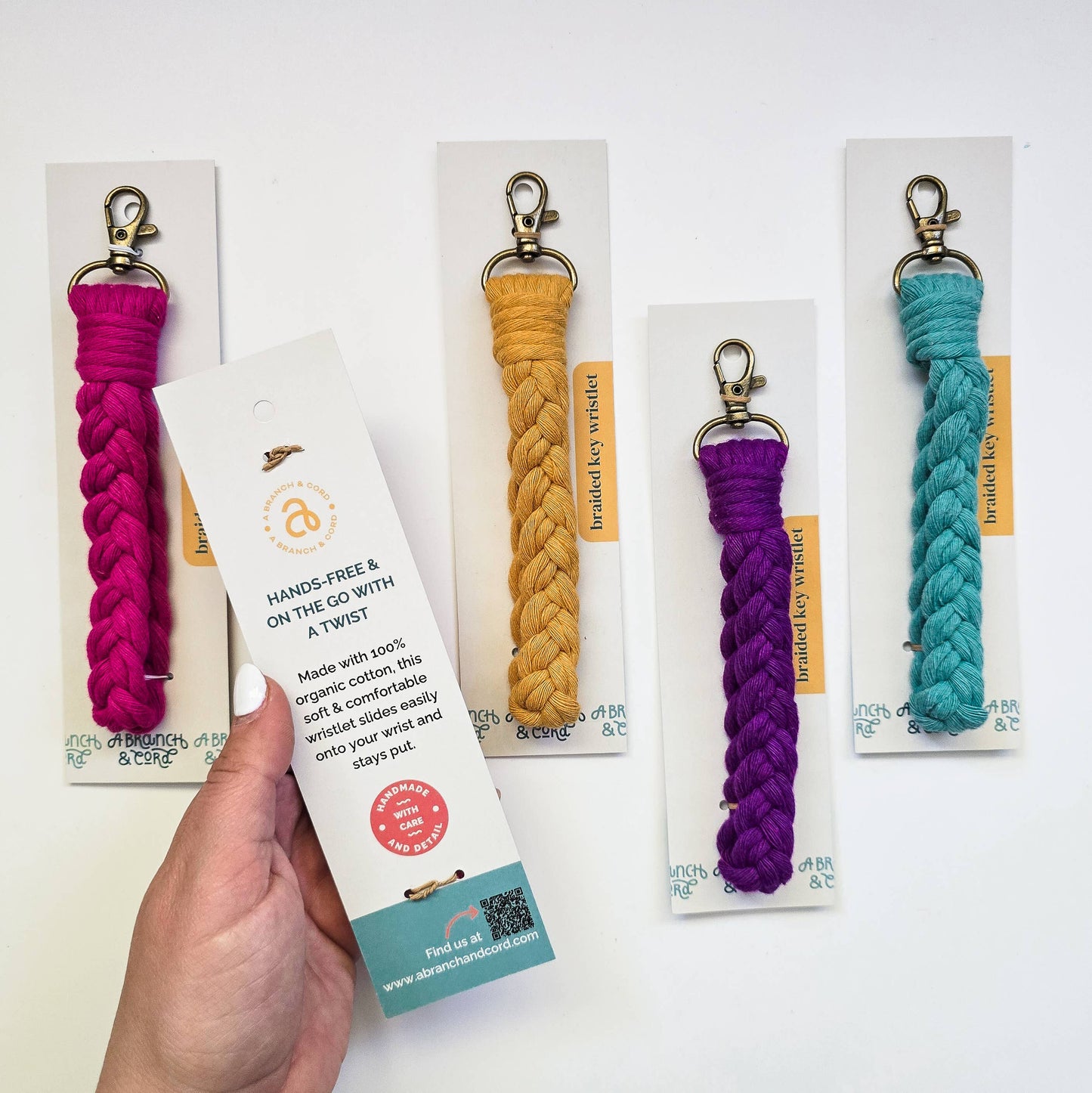 Macrame Key Wristlets - Brights (5) Pack