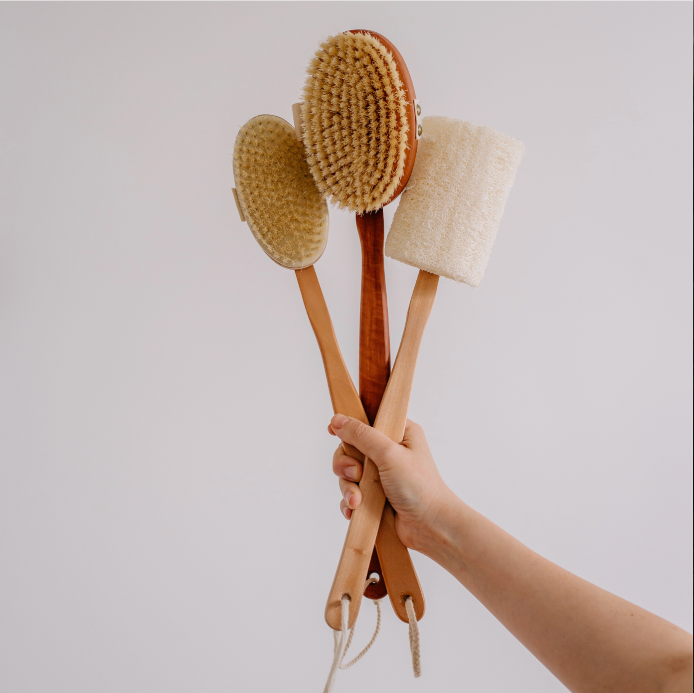 Wood Body Brush with Handle