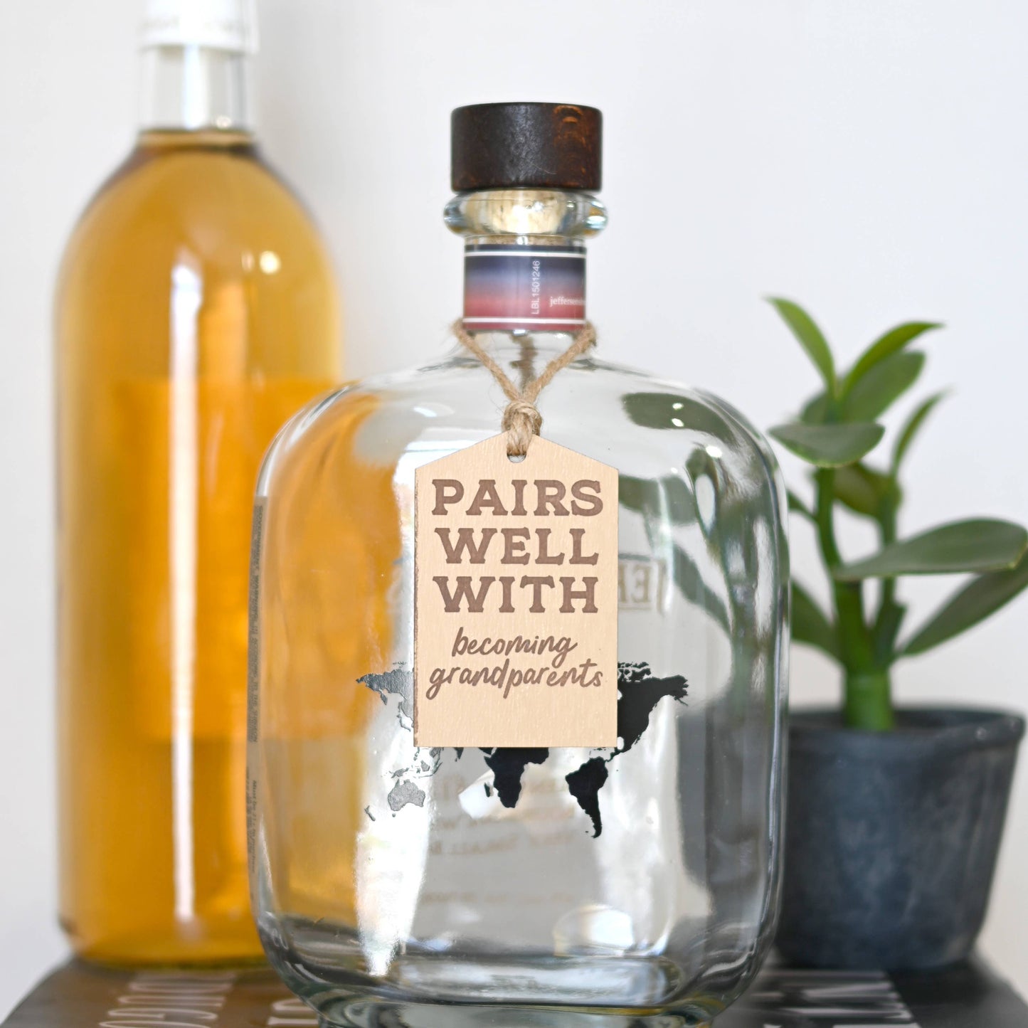 Pairs Well With Becoming Grandparents Bottle Tag