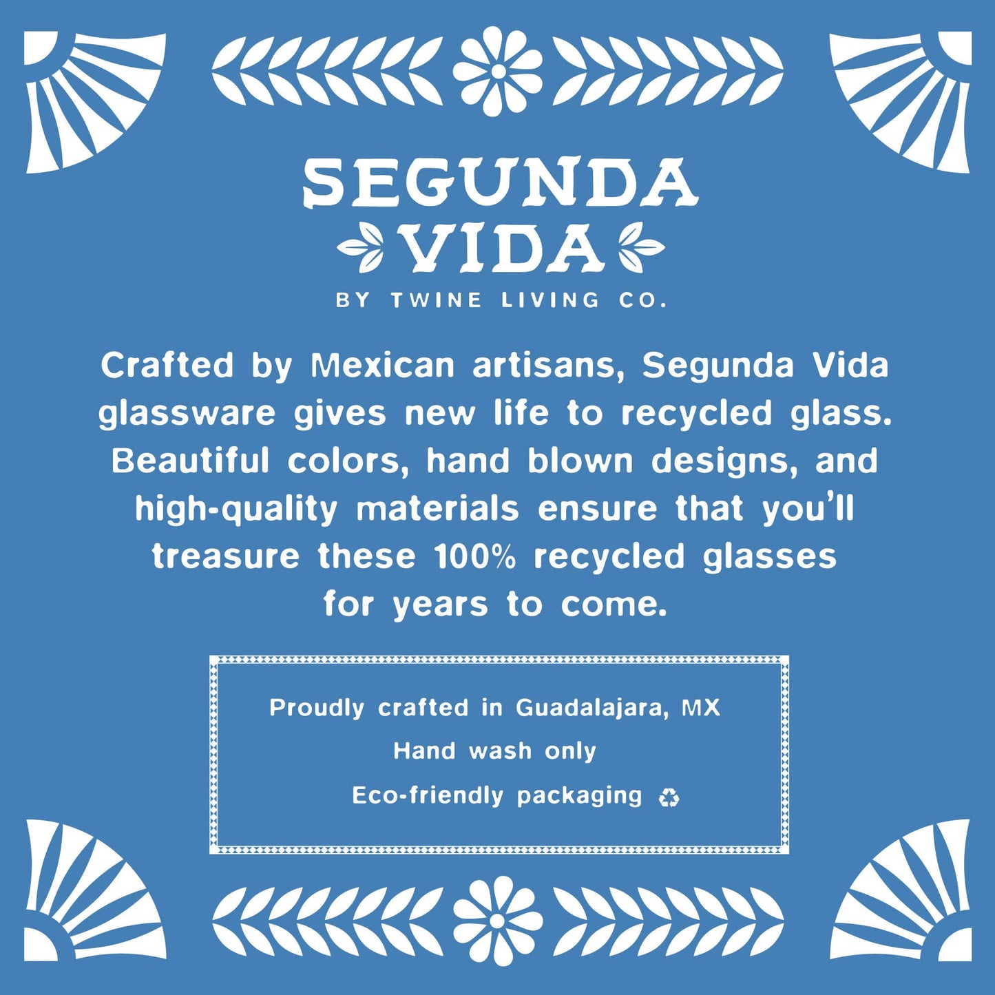 Segunda Vida El Ocaso Recycled Stemless Wine Glass Set of 2