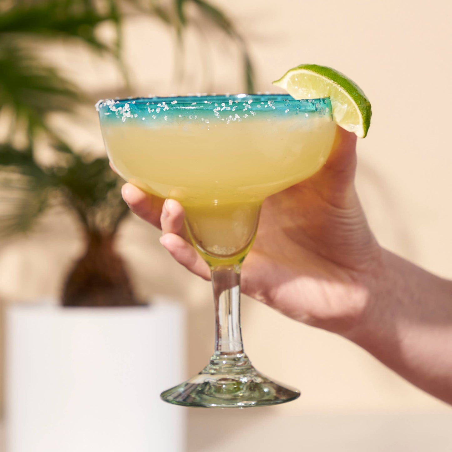 Primavera Recycled Glass Margarita Glasses Set of 2