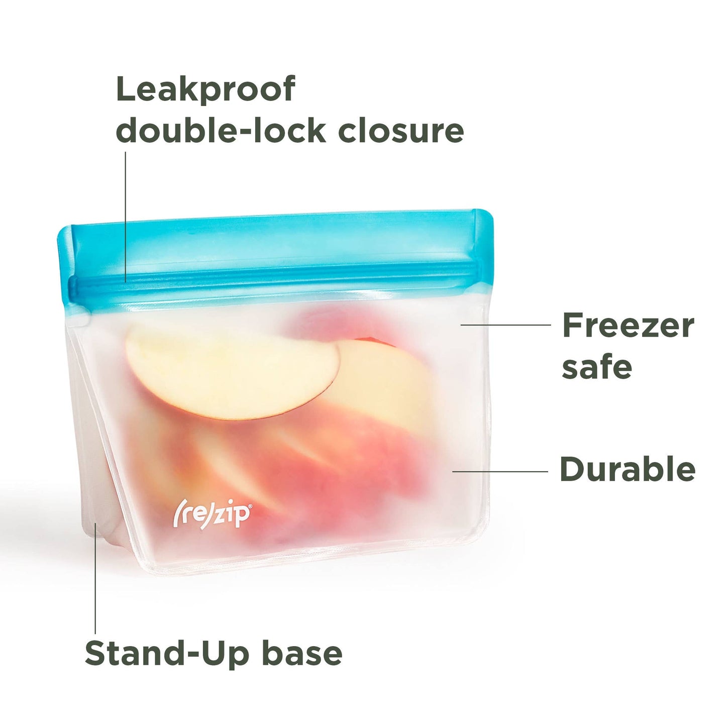 Reusable Flat & Stand Up Storage Bags - 8 Piece Set