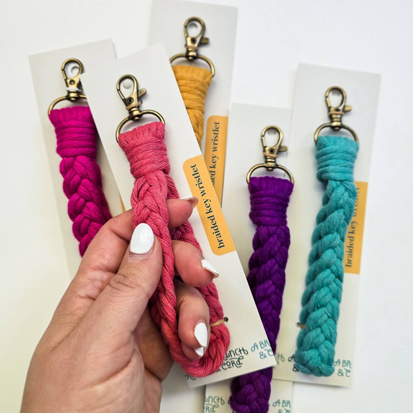 Macrame Key Wristlets - Brights (5) Pack