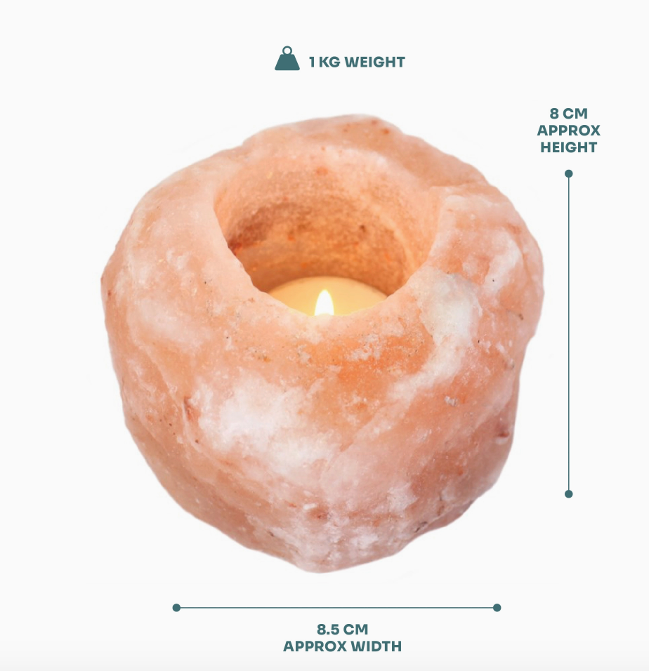 Air Purifying Himalayan Salt Candle Holder