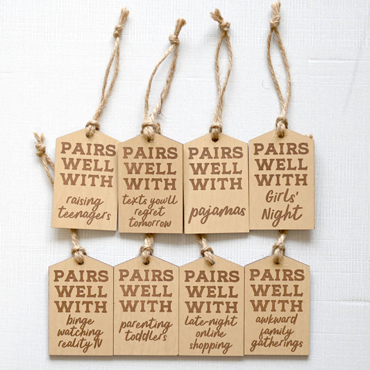 Wood Bottle Tags for Gifting