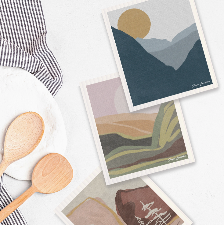 Swedish Dishcloths: Landscape Combo Set of Three