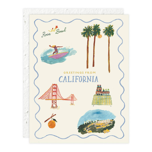 California - Just to Say Hi Card