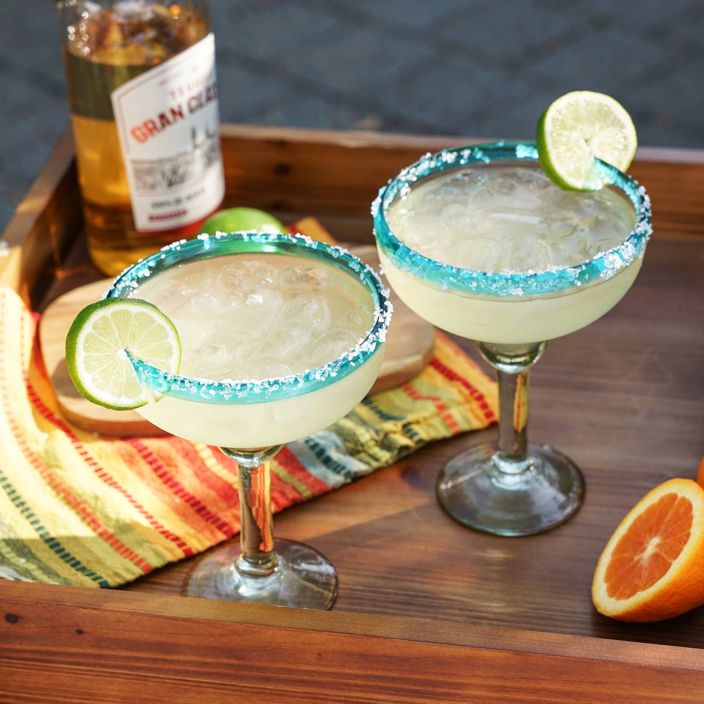 Primavera Recycled Glass Margarita Glasses Set of 2