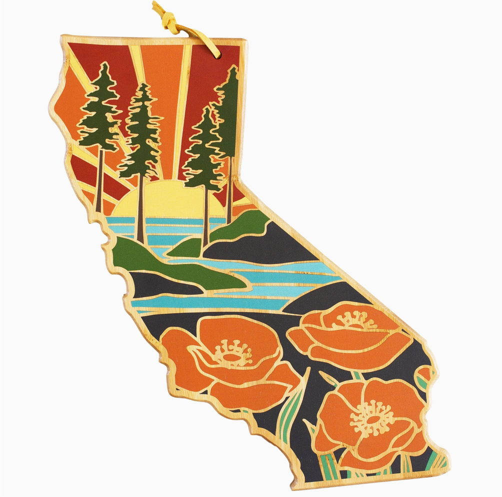 California Cutting Board with Artwork