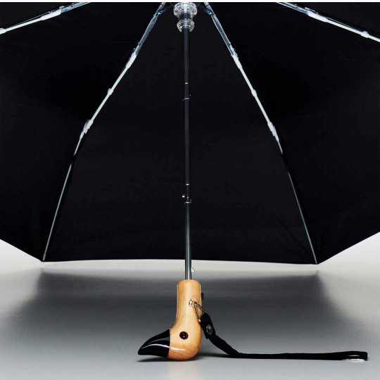 Solid Black Umbrella - Compact
