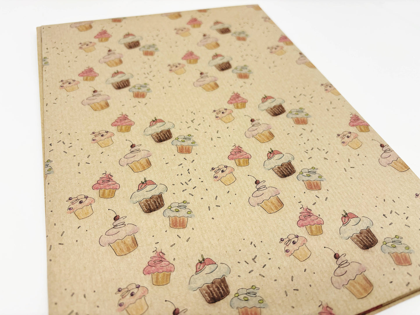 Cupcakes Recycled Kraft Wrapping Paper