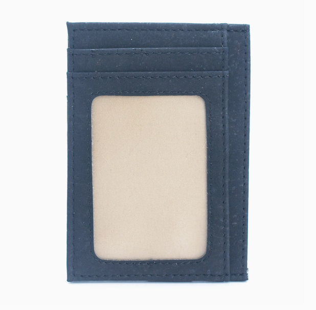 Men's Rfid-Blocking Cork Card Wallet - Black