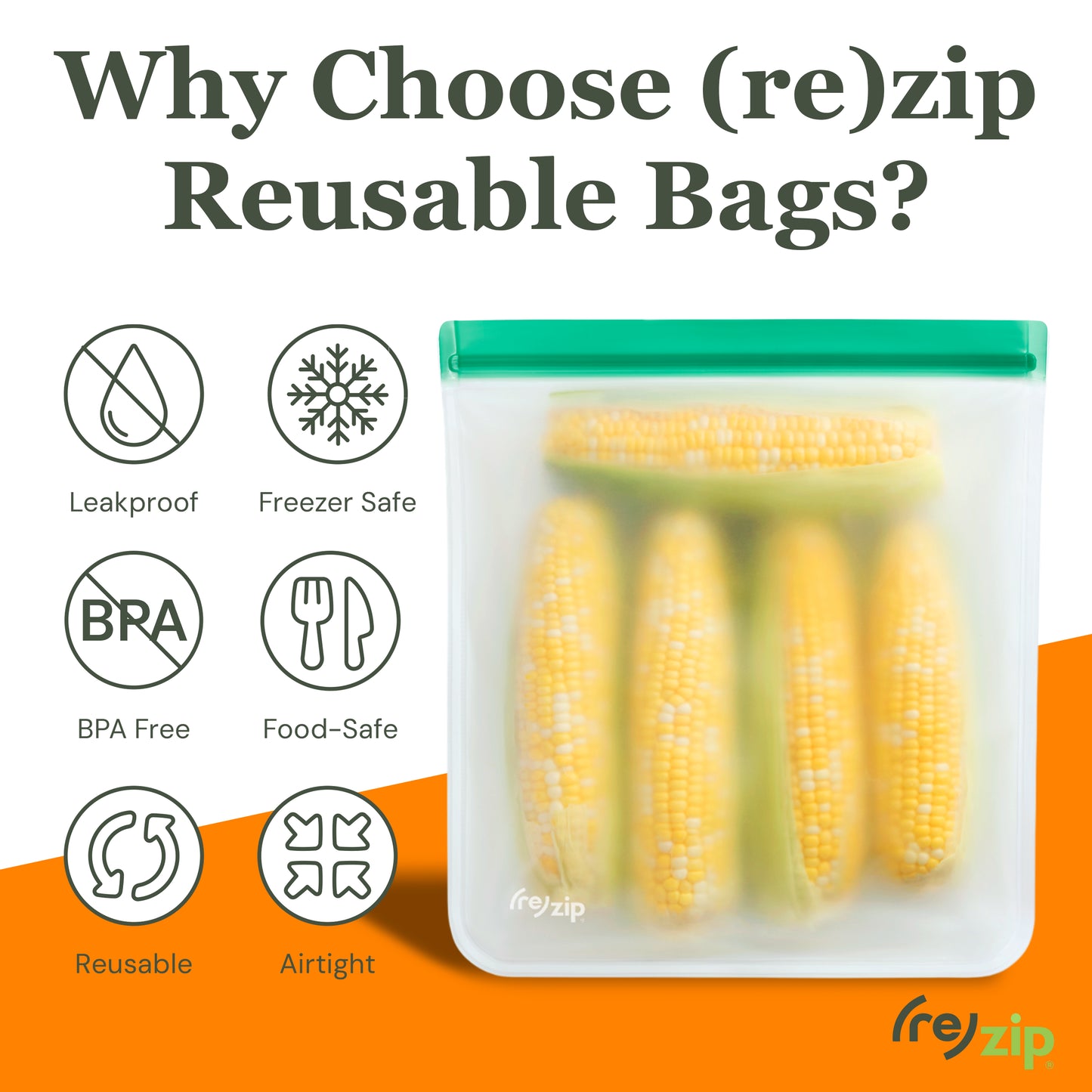 Reusable Gallon Storage Bags - Colored - 4 Piece Set