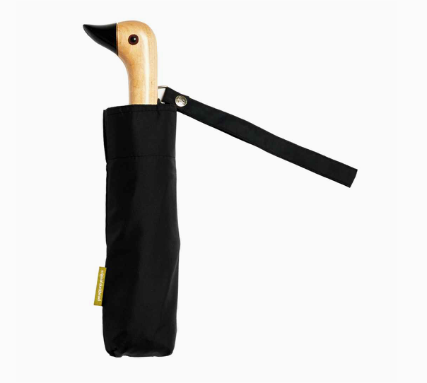 Solid Black Umbrella - Compact