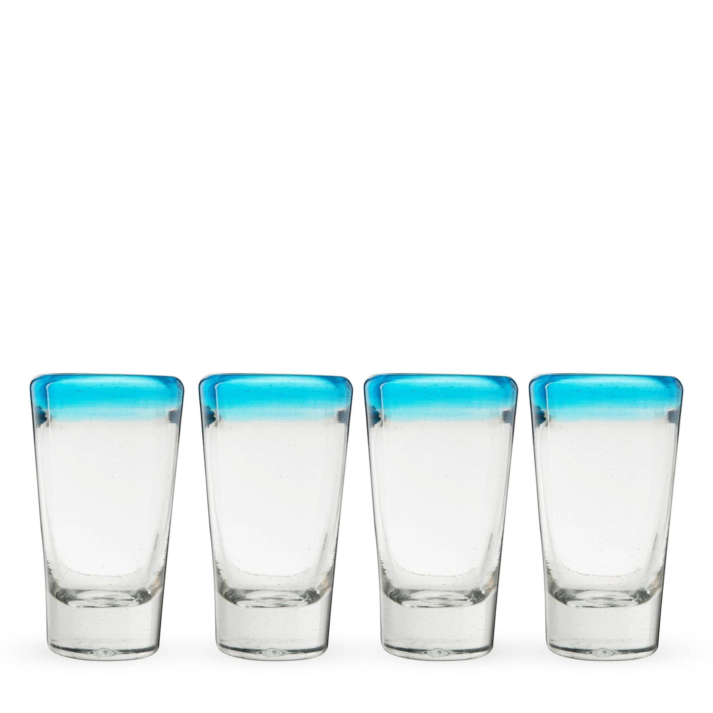 Primavera Hand Blown Recycled Glass Shot Glasses Set of 4