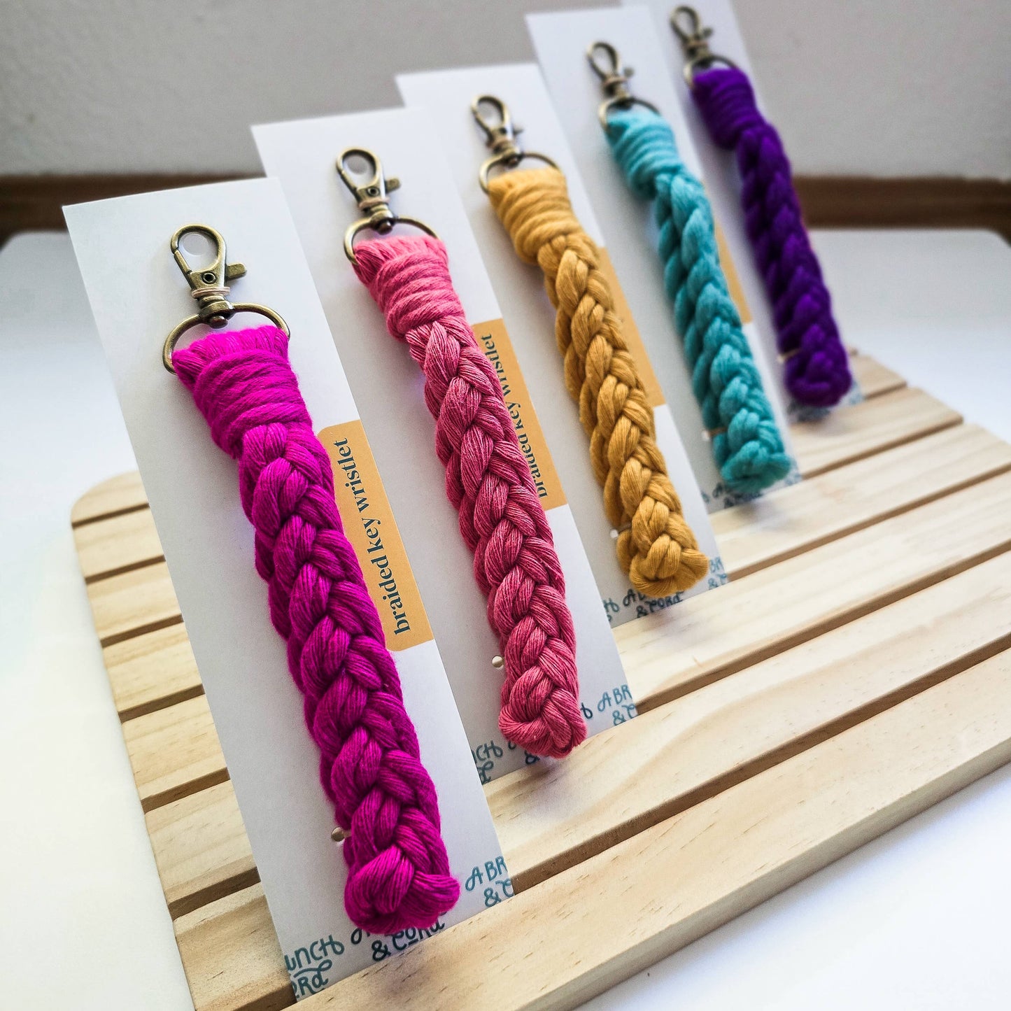 Macrame Key Wristlets - Brights (5) Pack