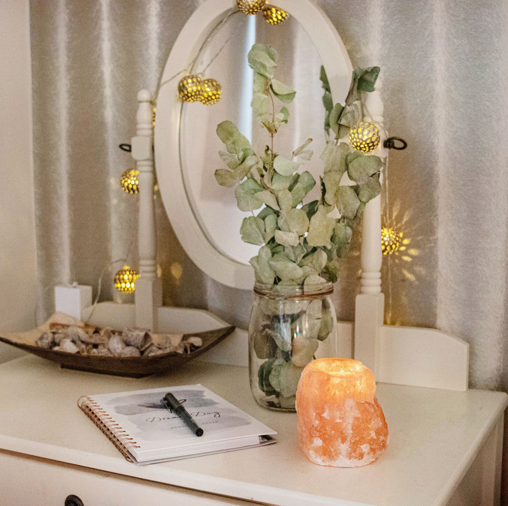Air Purifying Himalayan Salt Candle Holder