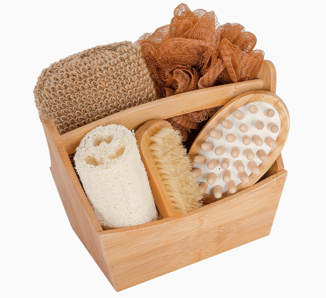 Gift Set: Bamboo Spa Basket