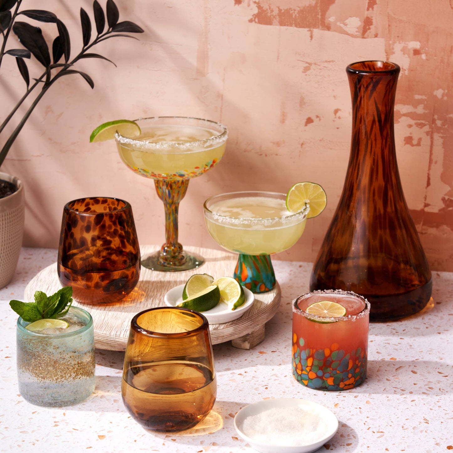 Segunda Vida El Ocaso Recycled Stemless Wine Glass Set of 2