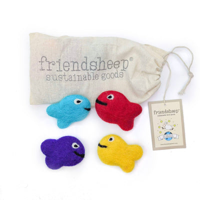Fish Family Eco Wool Pet Toys - Set of 4