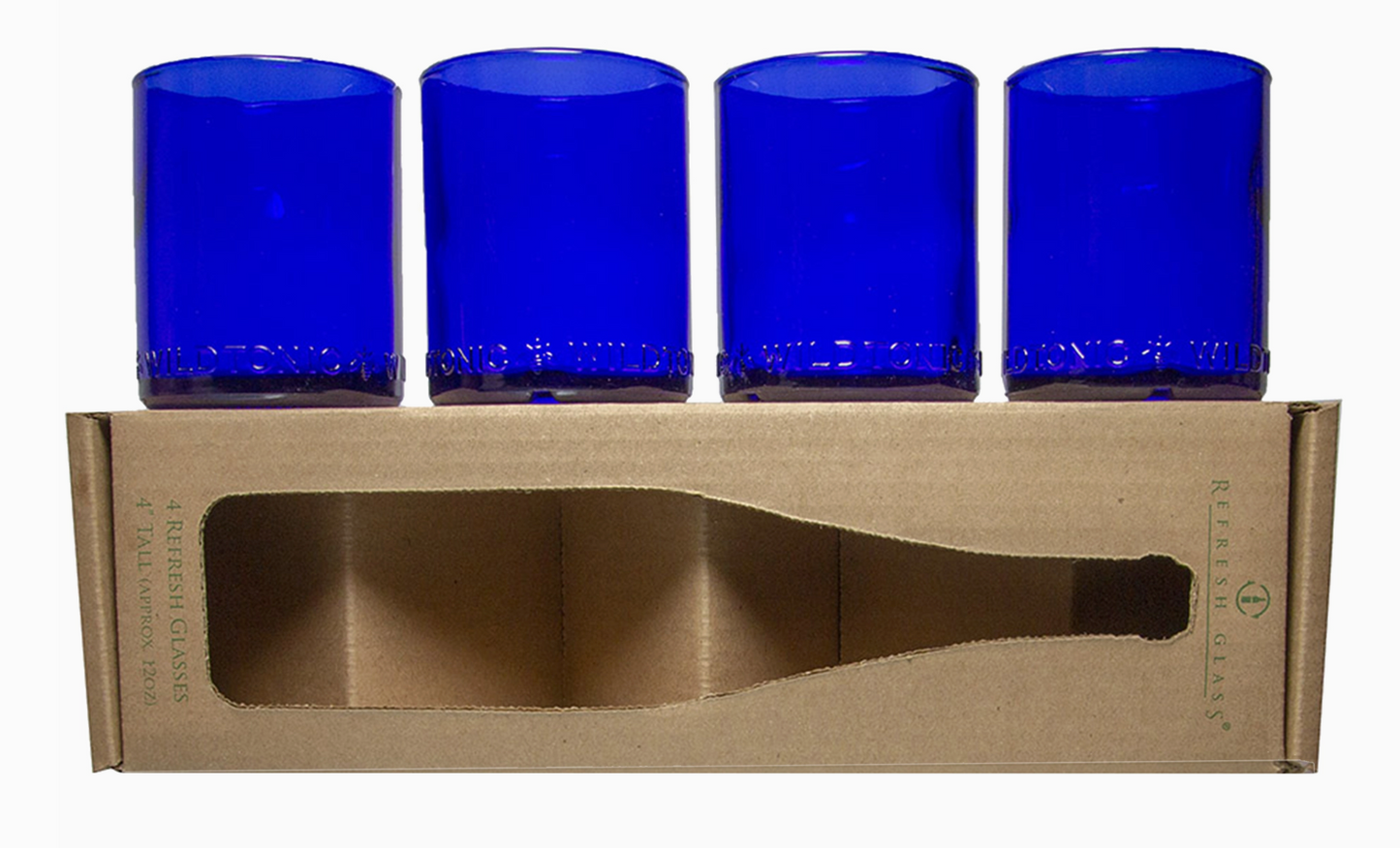 12 oz. Set of 4 Cobalt Glasses