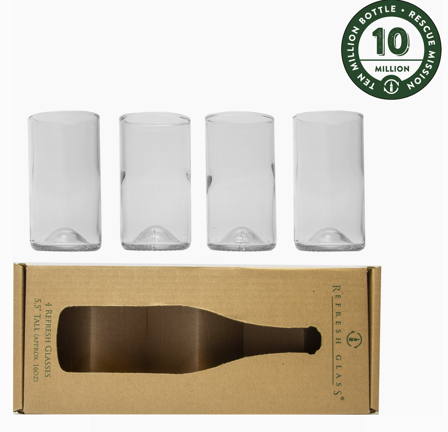 16 oz. Set of Four Clear Glasses