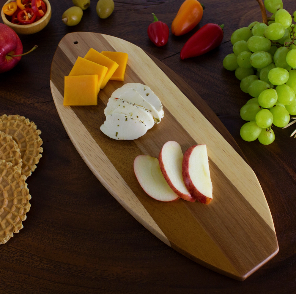 Shiplap Li'l Surfboard Shaped Serving Board