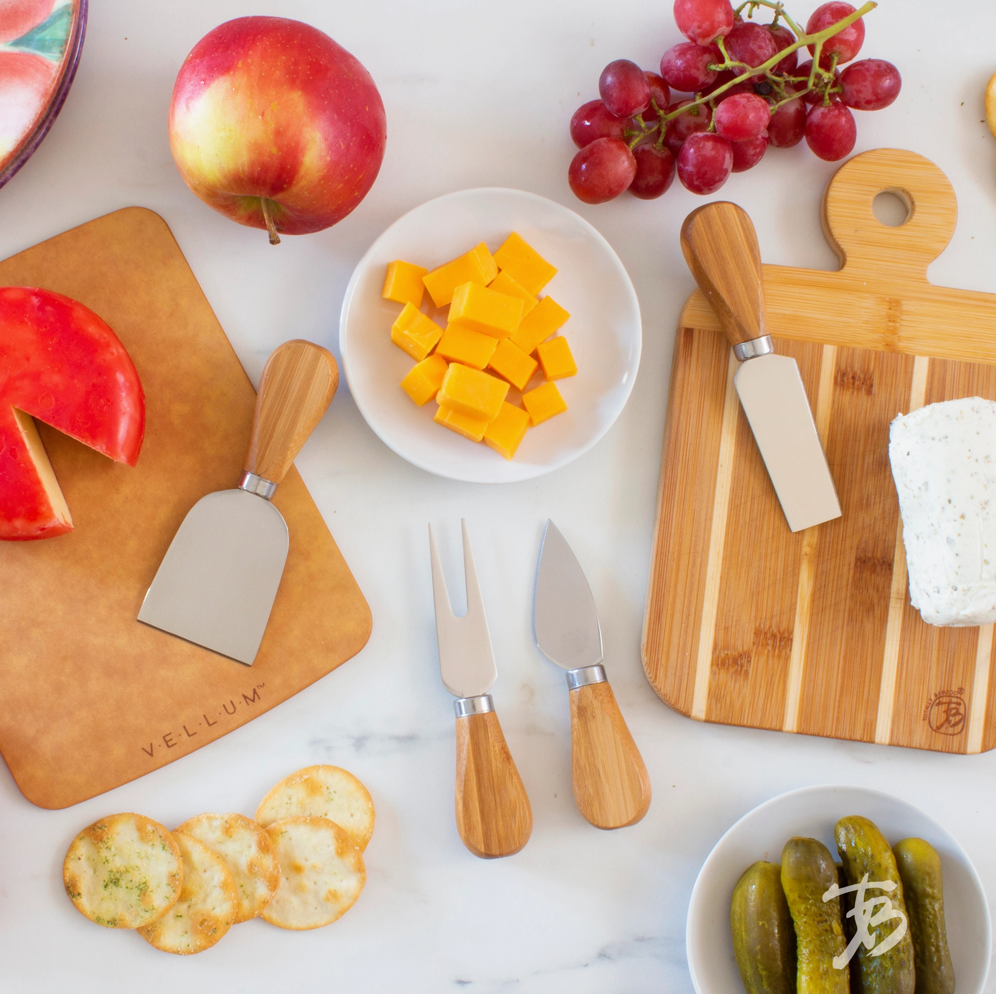Bamboo 4-Piece Cheese Tool Set