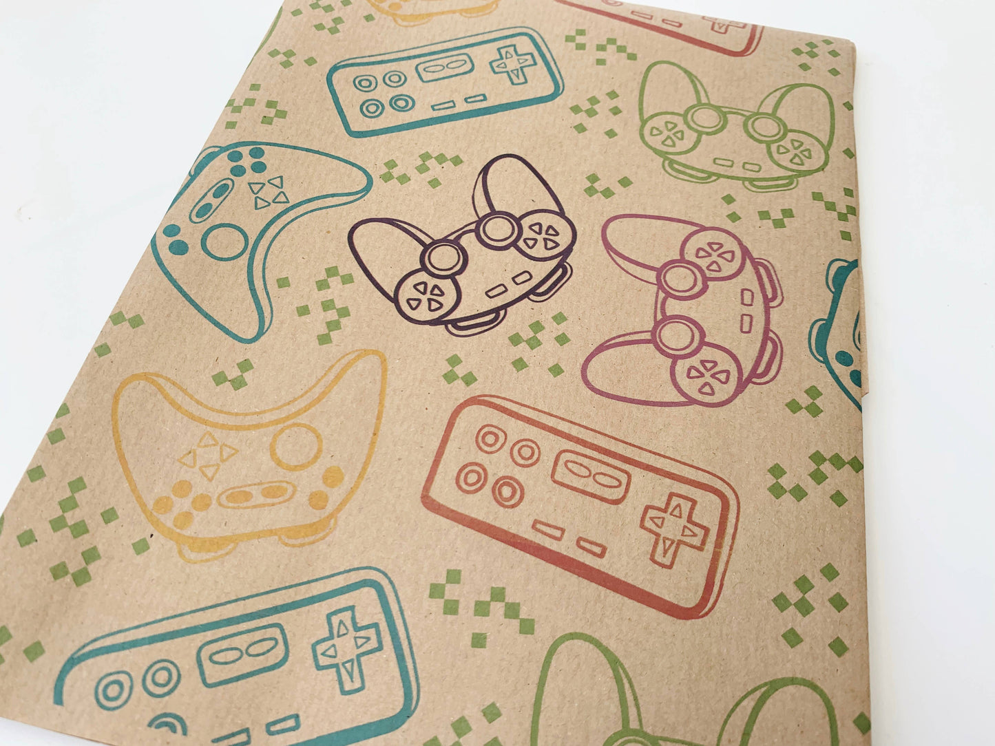 Gamer Recycled Kraft Wrapping Paper Gift Wrap