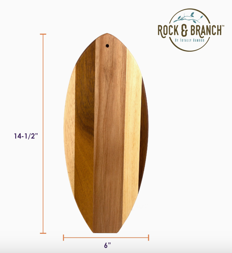 Shiplap Li'l Surfboard Shaped Serving Board