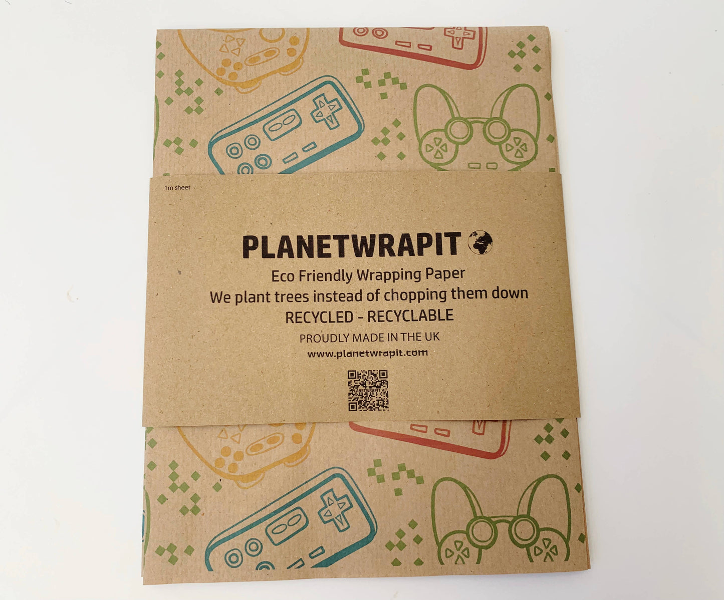Gamer Recycled Kraft Wrapping Paper Gift Wrap