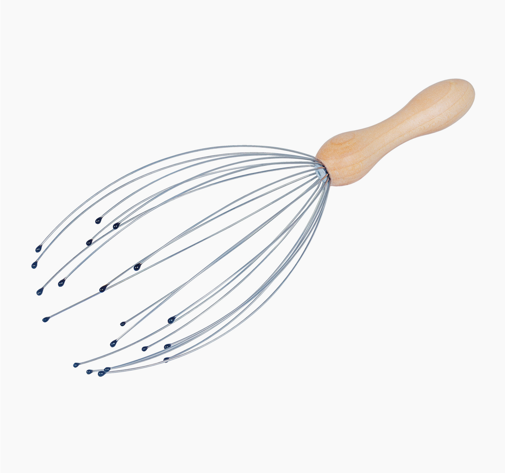 Head Massage Scratcher with Bamboo Handle